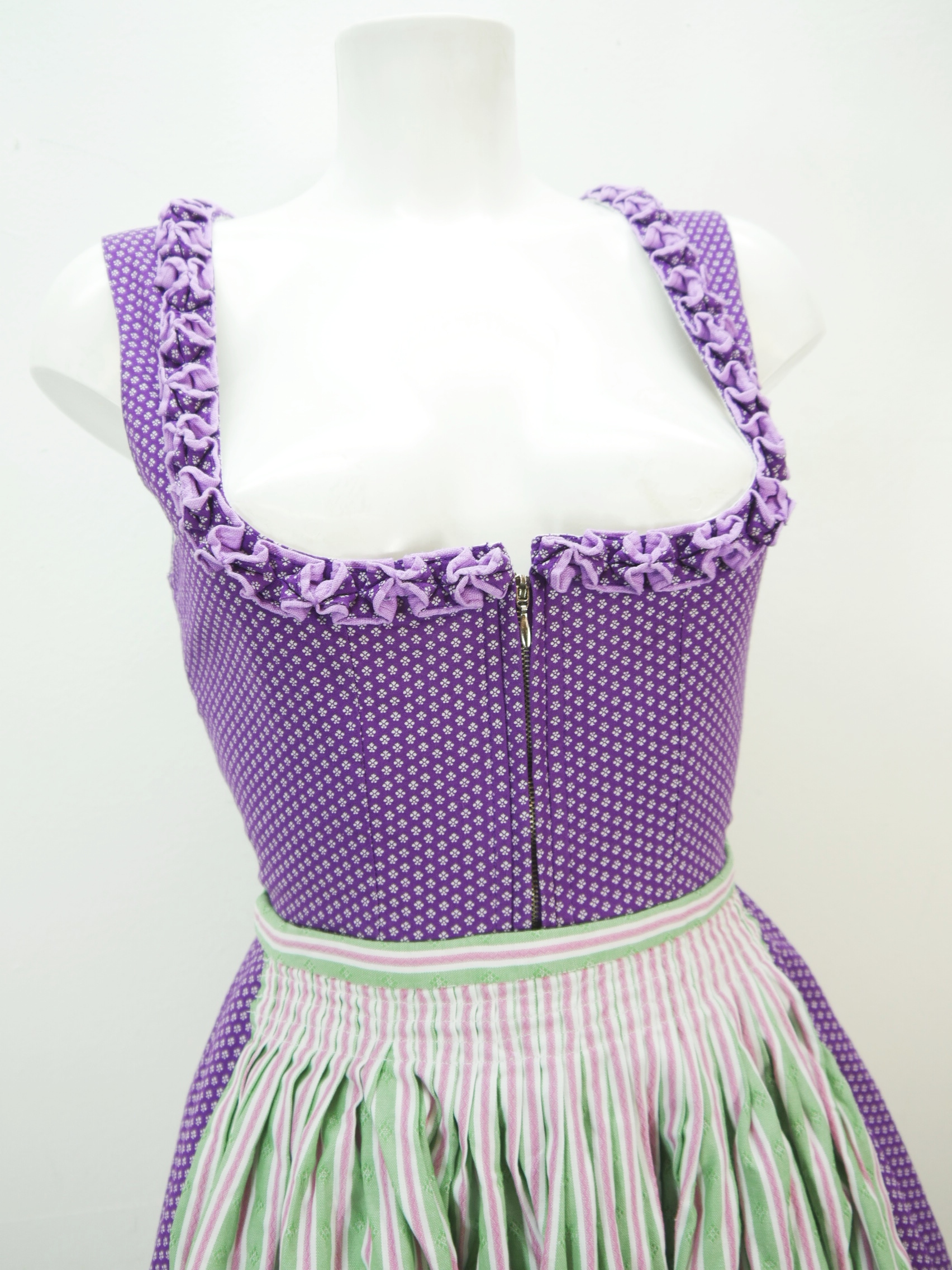 Dirndl Kleid Damen Für Oktoberfest - Ärmelloses Trachtenkleid Mit Schürze