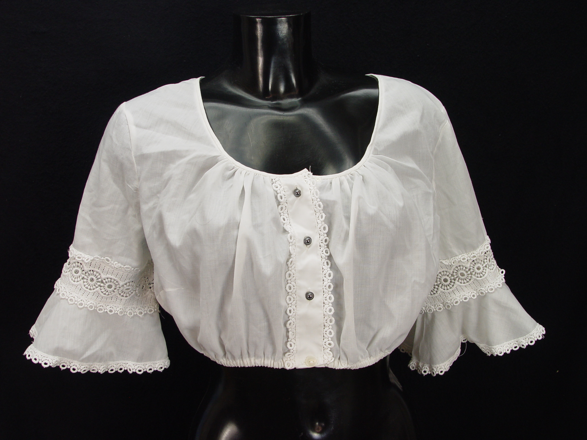 Size 44 Dirndl blouse Blouse for dirndls with a round neckline Trachten ...