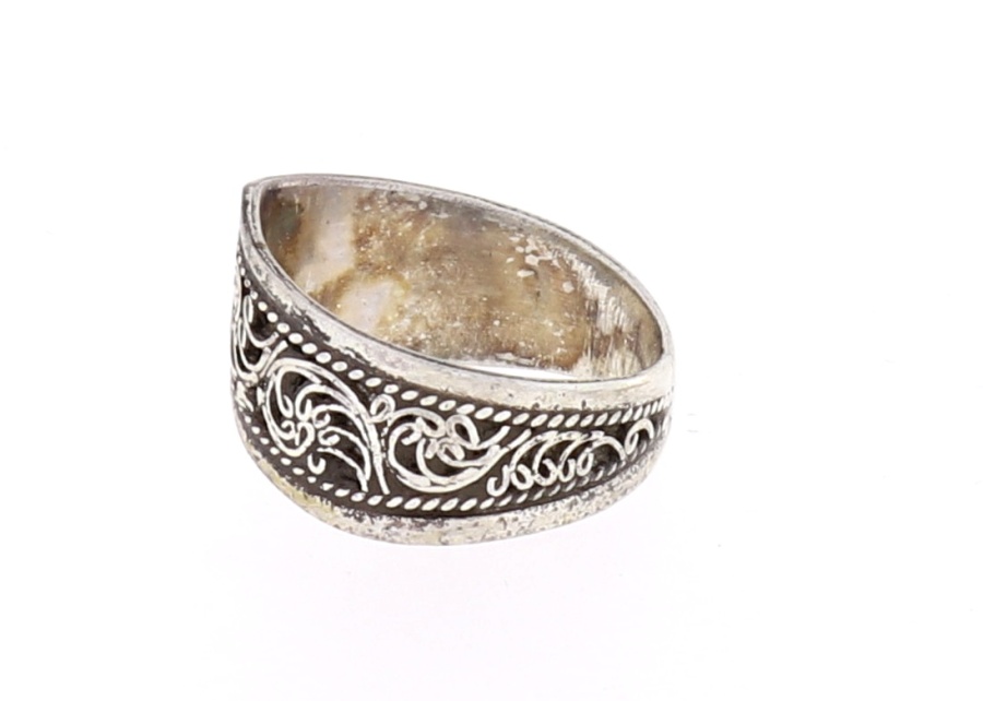 Fingerring feine traditionelle Nepal Handarbeit Ring Silber Größe 54-7 IX-28