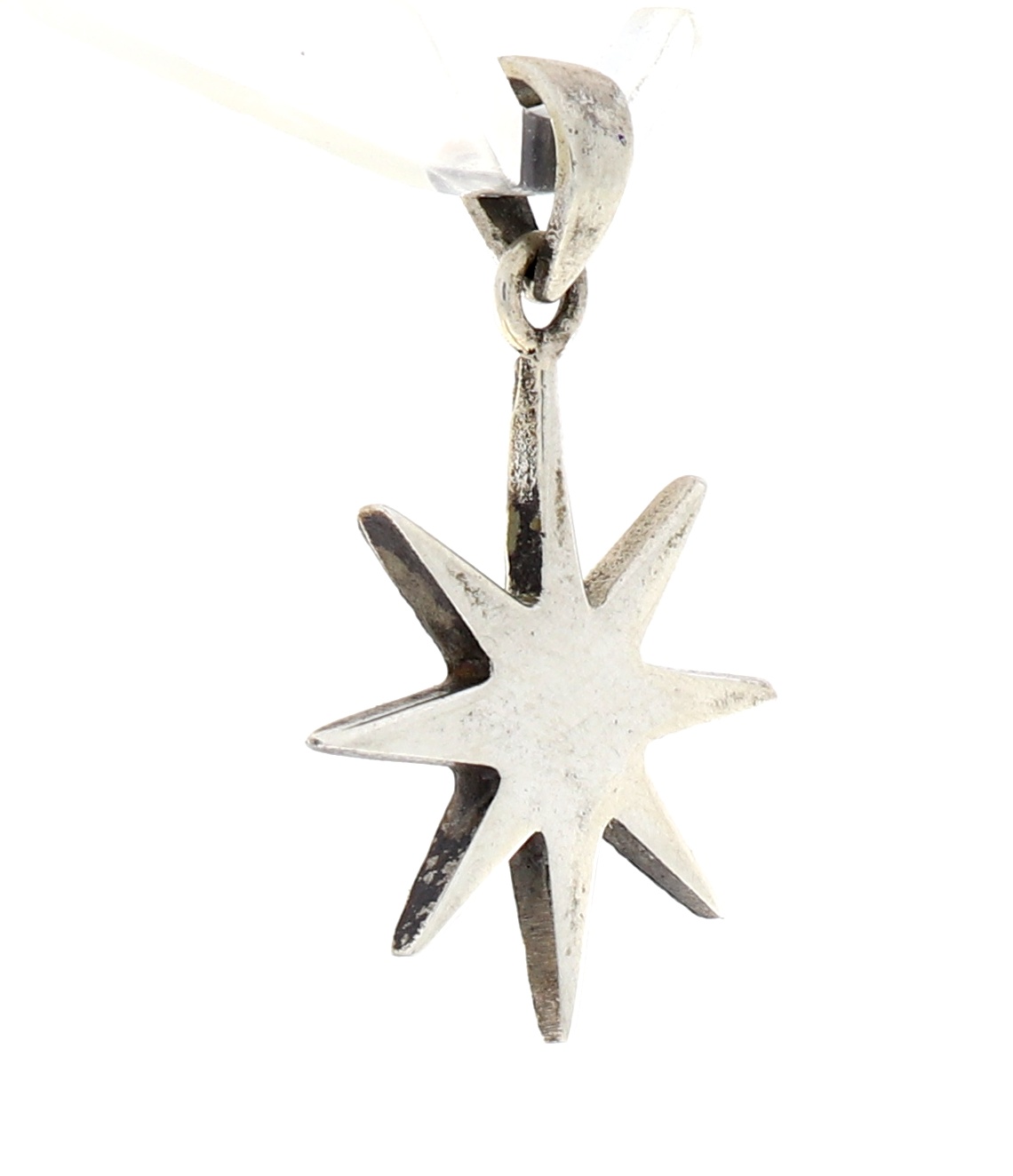 8 eckiger Stern schlicht als Anhänger für Kette Echt Silber 34 x 22 mm VII-13