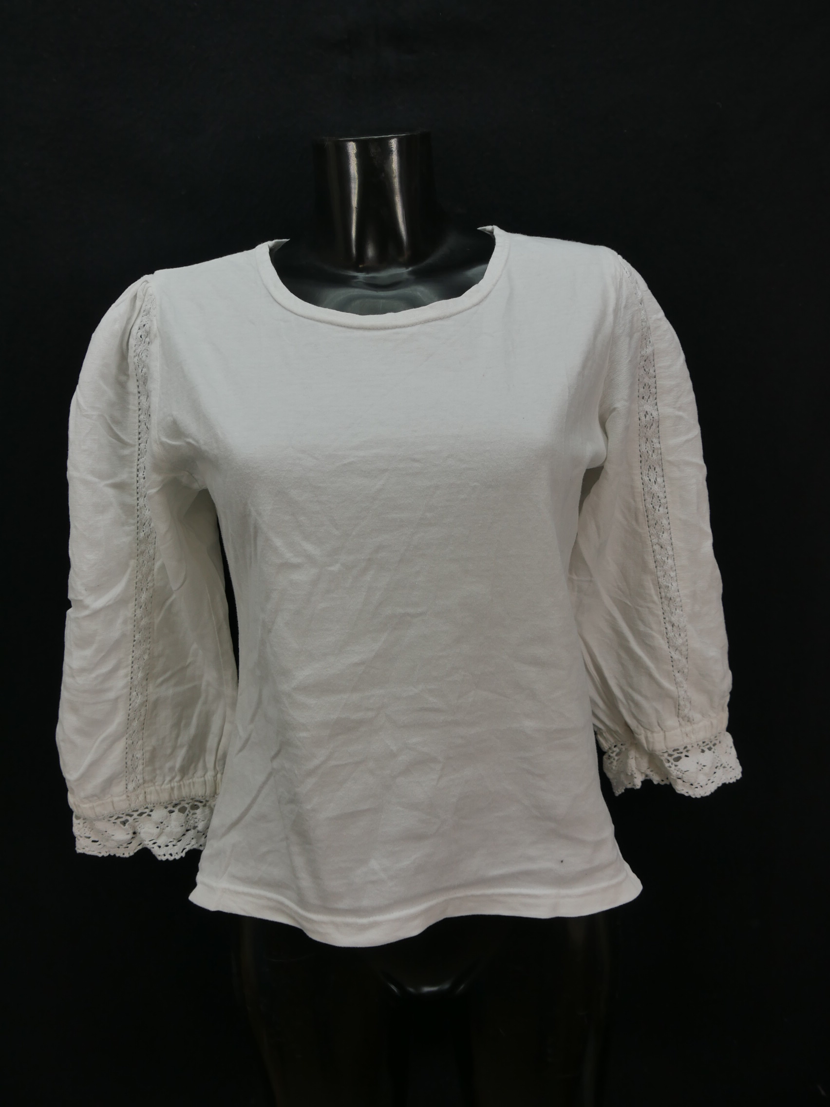 Size 40 Trachten blouse Aloisia white cotton with beautiful lace Blouse ...
