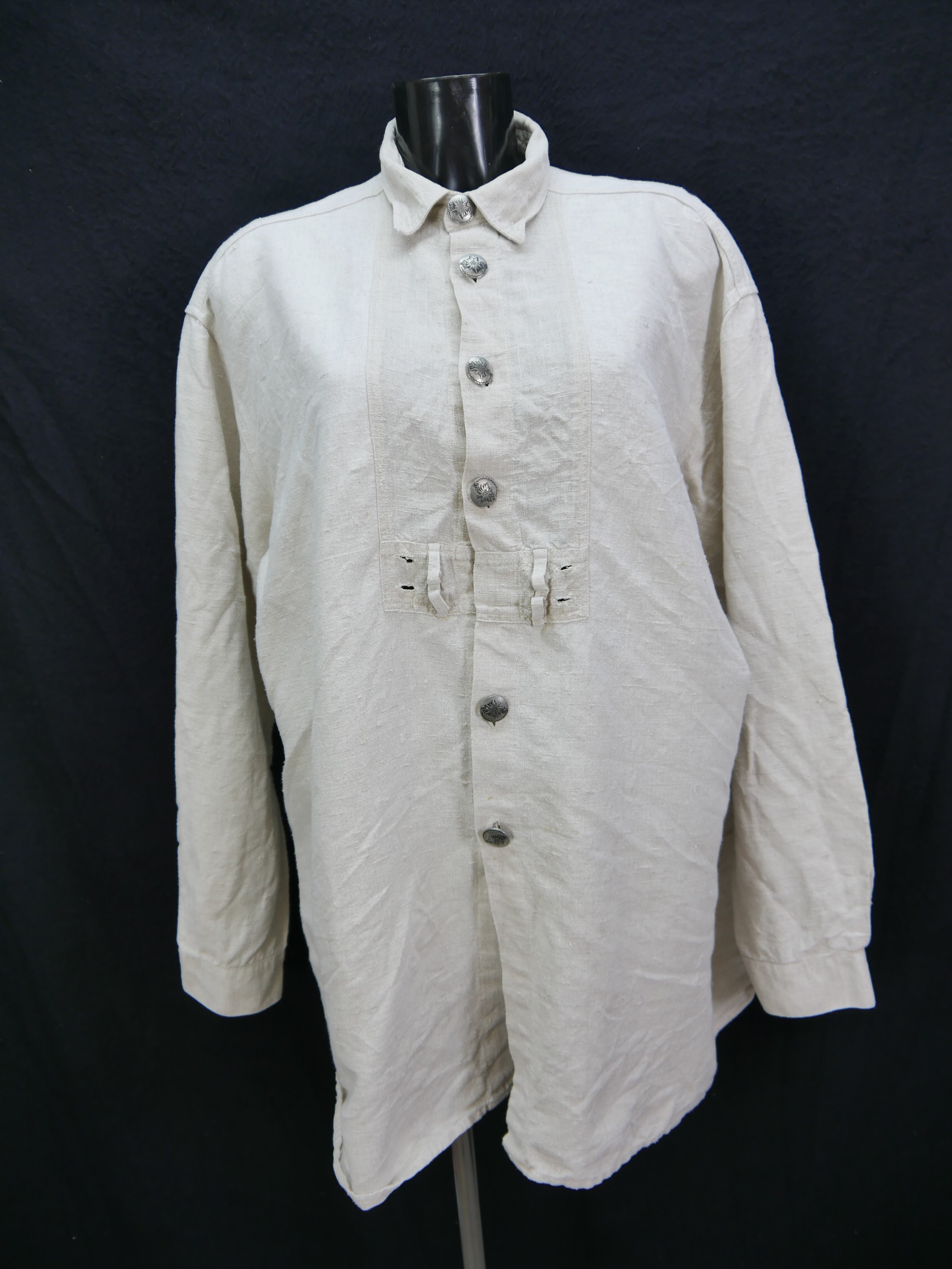 Size L Trachten shirt s'Gwandl linen cream with edelweiss buttons ...