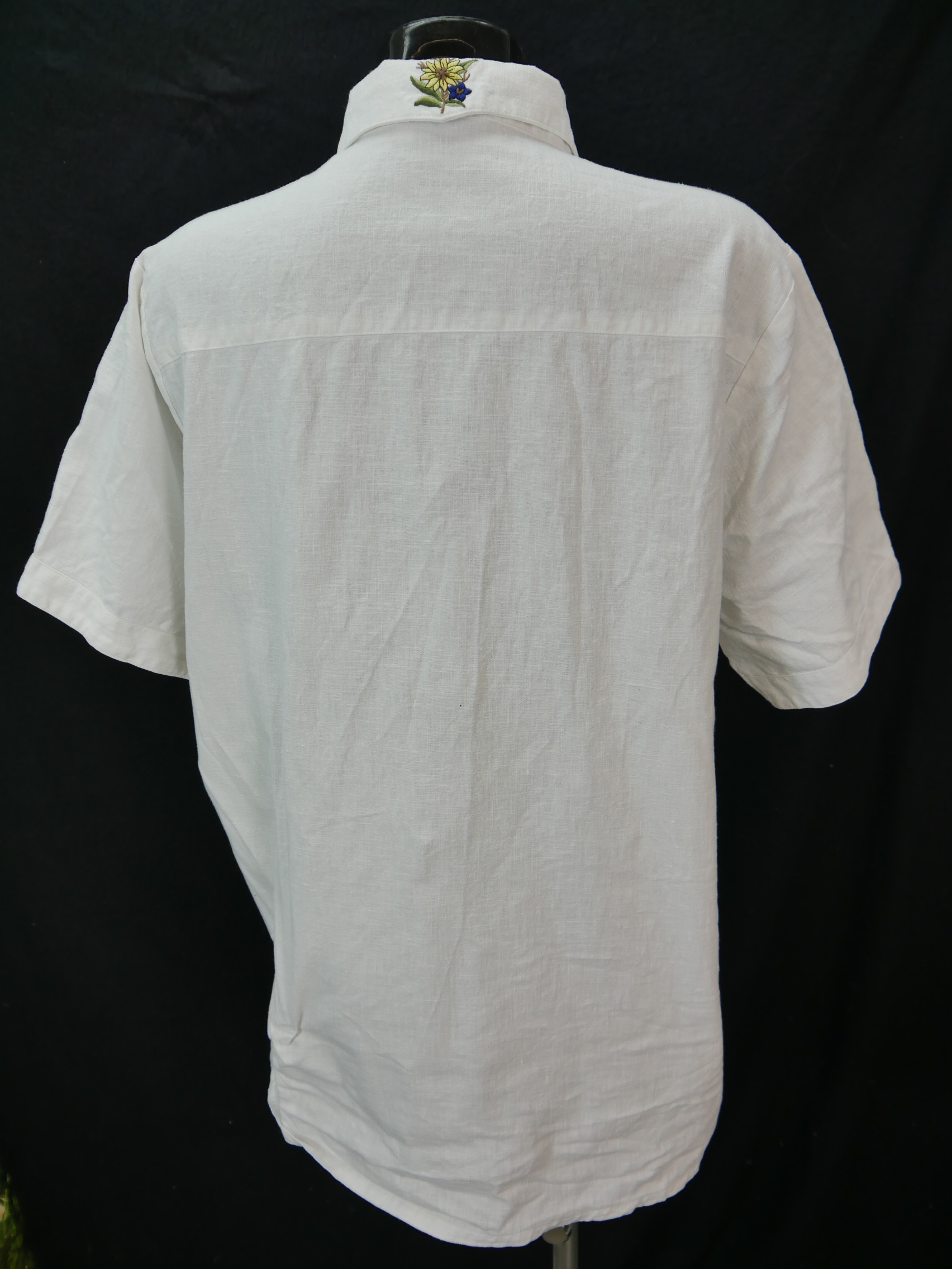 Size 44 Trachten blouse white Blouse modern style linen blend with ...