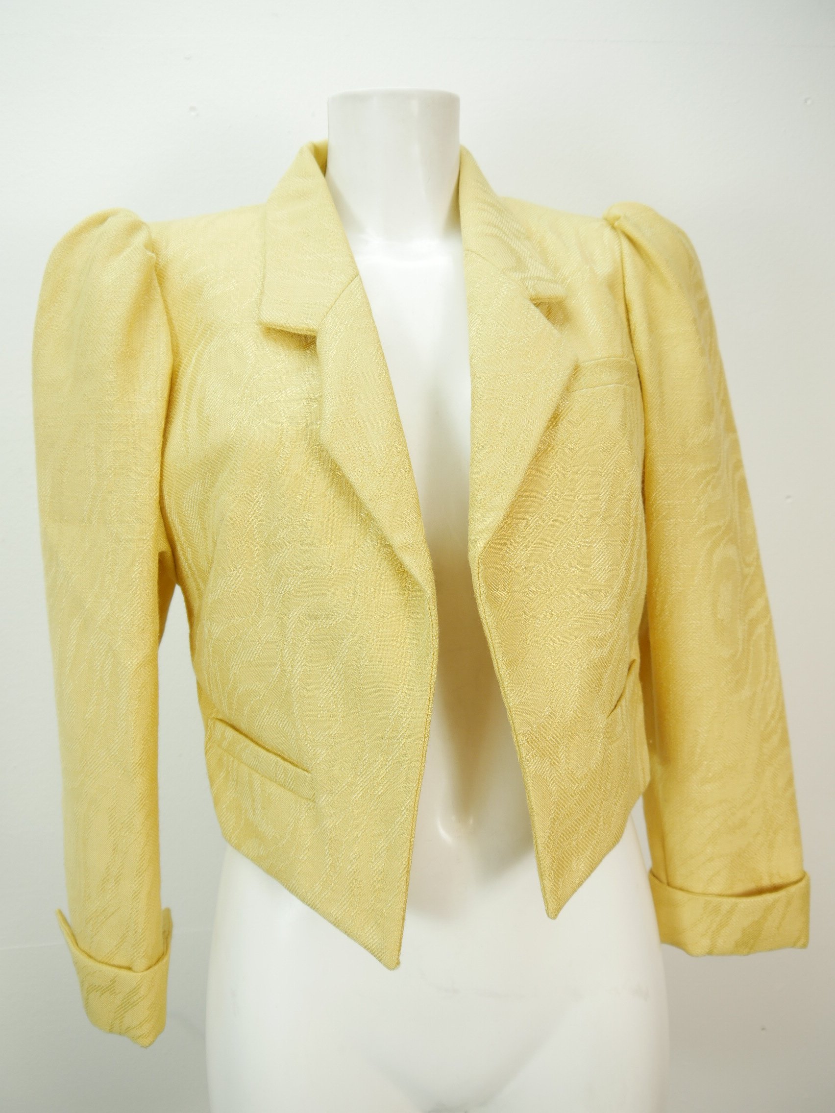 Helene Staßer gelb Spencer mit Revers wunderschöne Trachtenjacke Jacke Gr.38