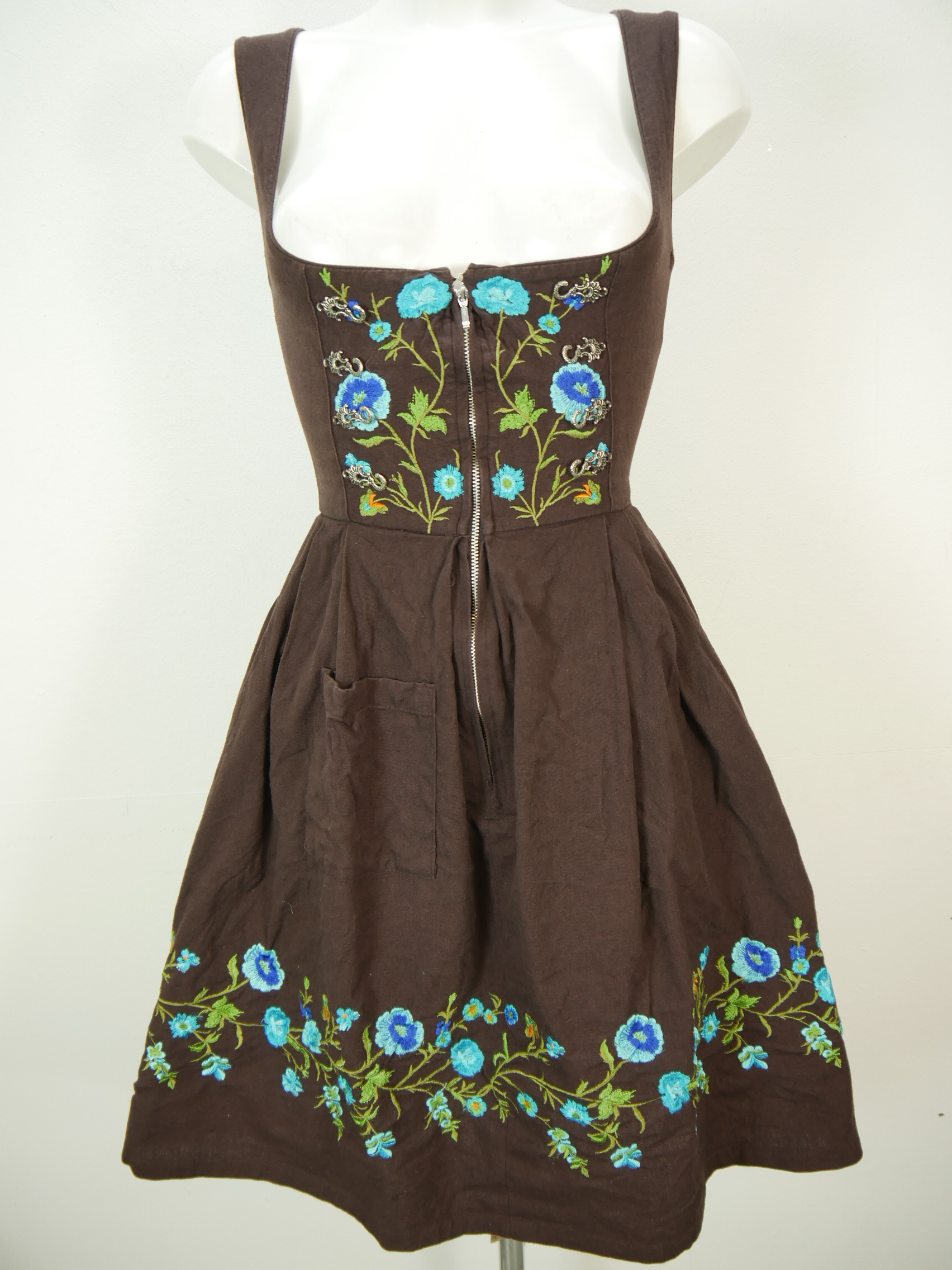 Original Steindl brown with balcony indescribable dirndl without apron ...