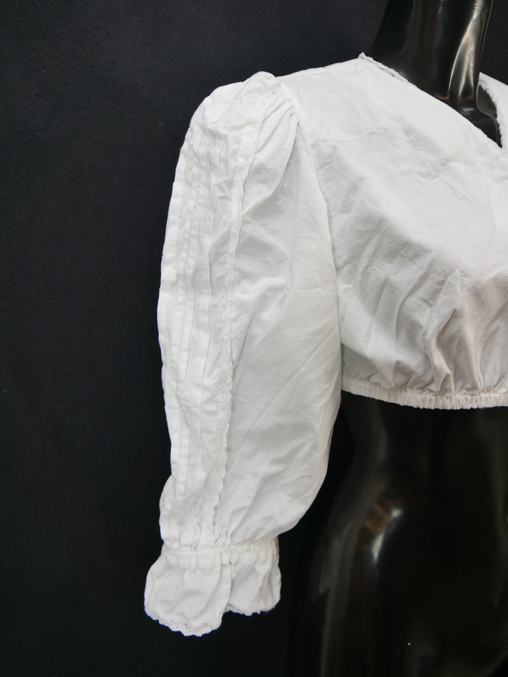 Size 42 Dirndl blouse white Blouse for Dirndl Country Line cotton lace ...