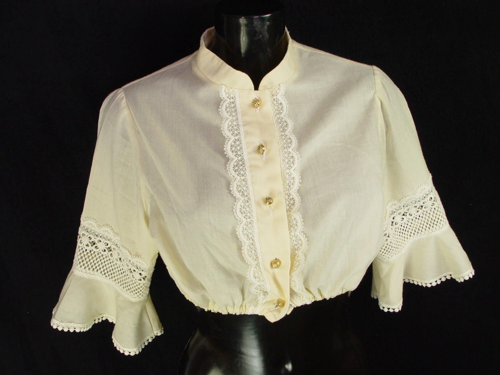 Size 42 Dirndl blouse with stand-up collar Blouse for Dirndl Trachten ...